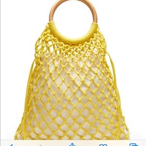 Banana republic Yellow net tote bag NWT